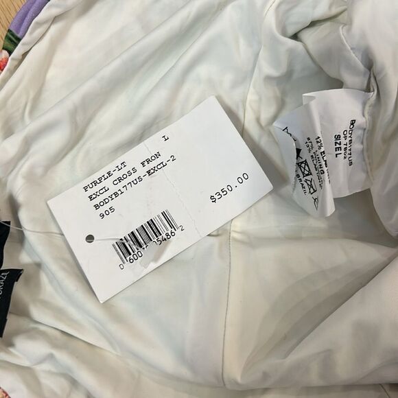 PatBO Floral Cross Front One-Piece Swimsuit Light Purple Size Large NWT - Picture 6 of 9